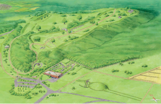 Landschaft mit Keltenmuseum